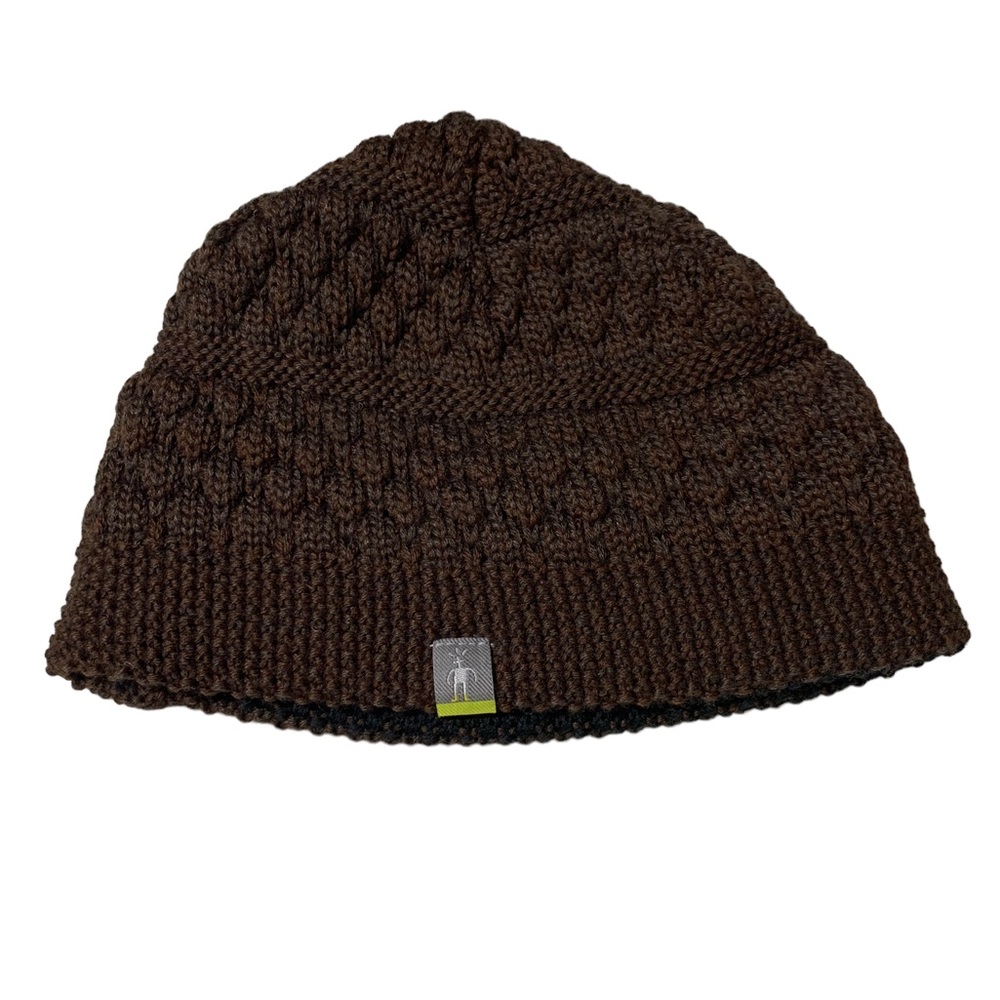 Smartwool Women's Hat Beanie Merino Wool One Size canada made Brown Cable Knit
